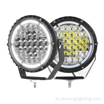 고전력 8000lm LED 드라이빙 라이트 슈퍼 밝은 7 인치 DRL 트럭 스팟 드라이빙 램프